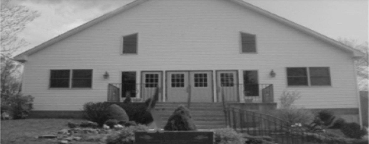 Black-and-white photo of the First Baptist Church of South Fallsburg building